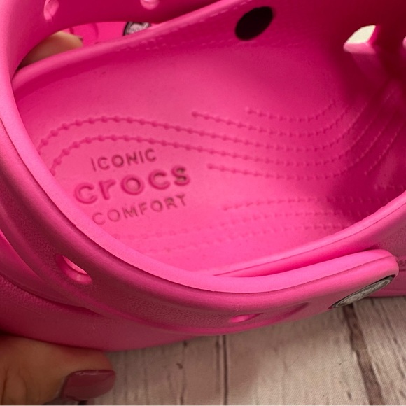 CROCS iconic comfort Bold Pink Platform Clogs sz 10 womens casual outdoor - Picture 6 of 6